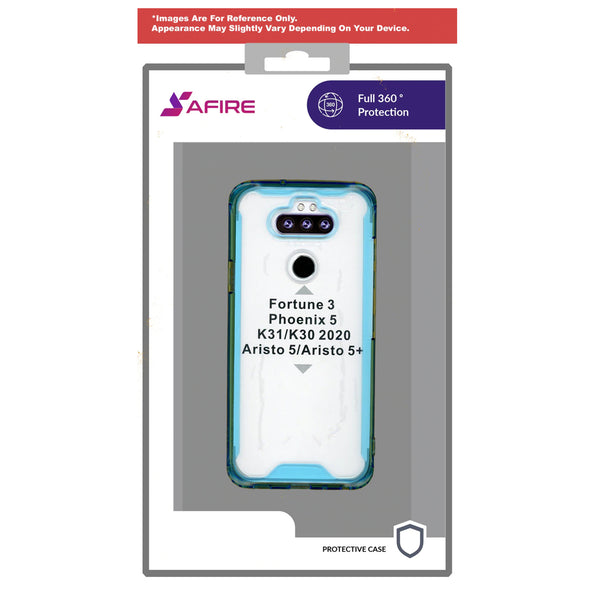 SAFIRE LG Aristo 5 Clear Prozkin Case Teal