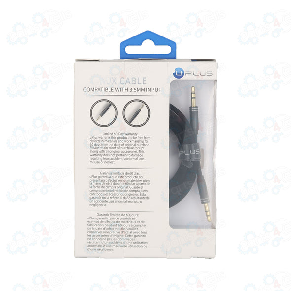 Aux to Aux Power+ 6 Feet Cable Black Uplus