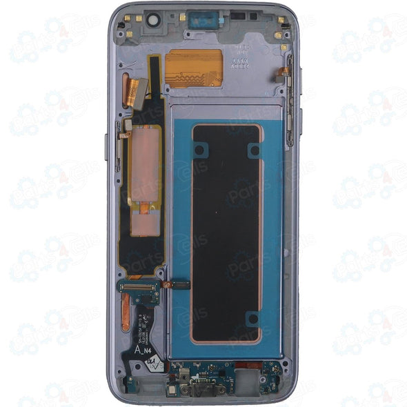 Samsung S7 Edge LCD With Touch + Frame Grey Service Pack with Battery