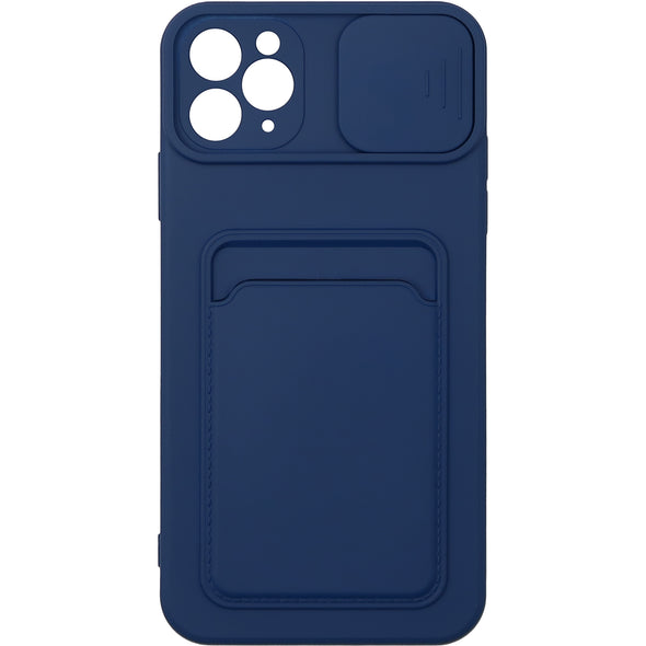 Brilliance LUX iPhone 11 PRO MAX Push window card case Navy Blue