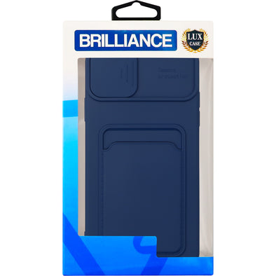 Brilliance LUX iPhone 11 PRO MAX Push window card case Navy Blue
