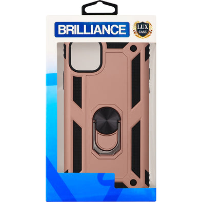 Brilliance LUX iPhone 11 PRO MAX Sergeant Anti-fall Bracket Armor Case Peach