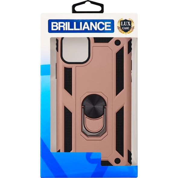 Brilliance LUX iPhone 11 PRO MAX Sergeant Anti-fall Bracket Armor Case Peach