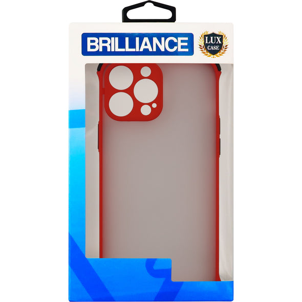 Brilliance LUX iPhone 13 Pro Max Hawkeye Anti Fall Skin Feel Combo Case Red