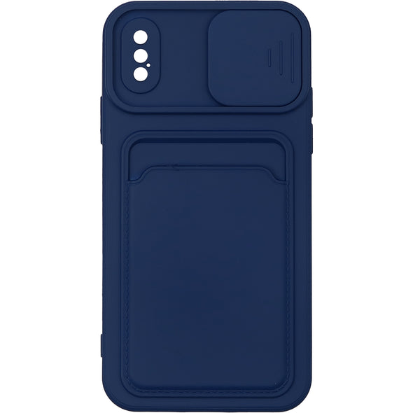 Brilliance LUX iPhone X Push window card case Navy Blue