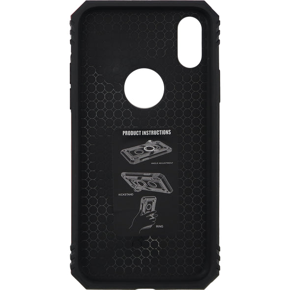 Brilliance LUX iPhone X Sergeant Anti-fall Bracket Armor Case Peach