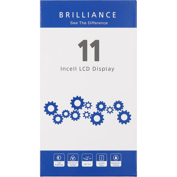 Brilliance iPhone 11 LCD with Touch and Back Plate Black