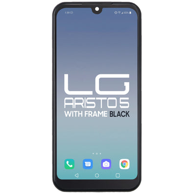 LG Aristo 5 LCD with Touch + Frame w/ Power & Volume Flex Black