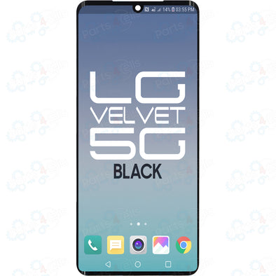 LG Velvet 5G LCD with Touch Black - LG Velvet 5G Parts