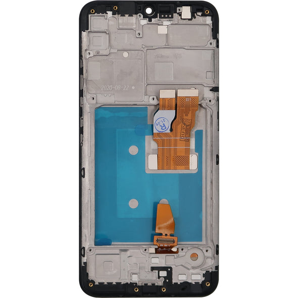 LG K22 LCD With Touch + Frame Black