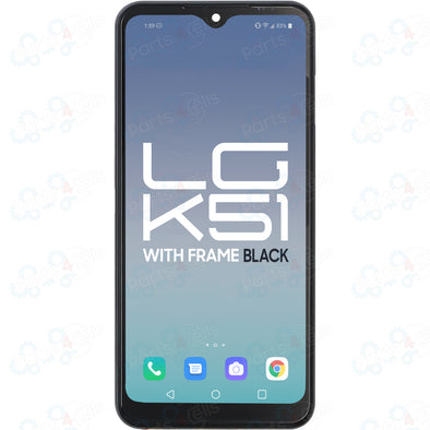 LG K51/ Q51 LCD With Touch + Frame Black Incell