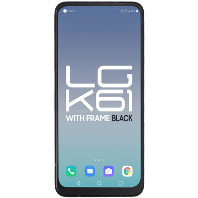 LG K61 LCD with Touch + Frame Black