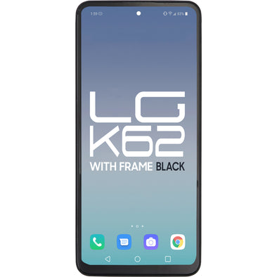 LG K62 LCD With Touch Black with frame