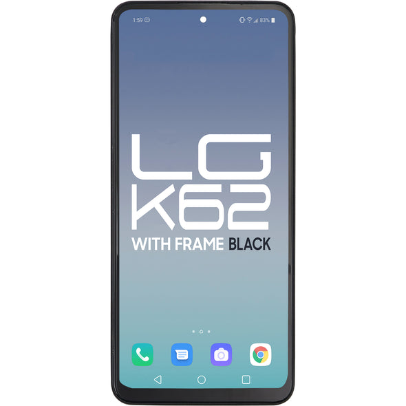 LG K62 LCD With Touch Black with frame