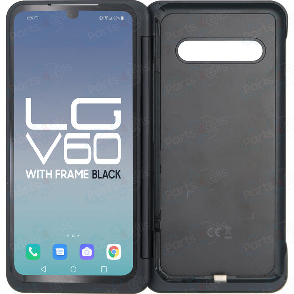 LG V60 Secondary LCD with Touch + Frame Black
