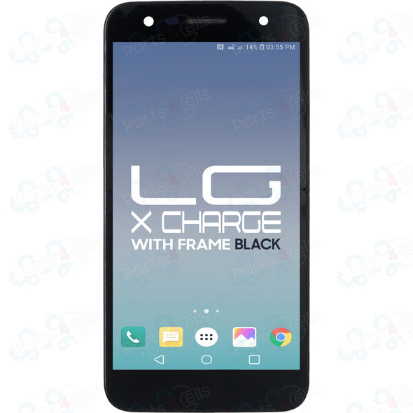 LG X POWER 2 / X CHARGE LCD with Touch + Frame Black