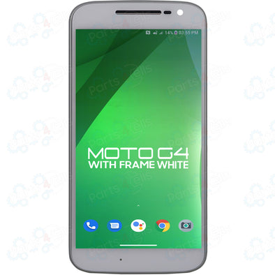 Motorola Moto G 4th Gen LCD with Touch + Frame White XT1625