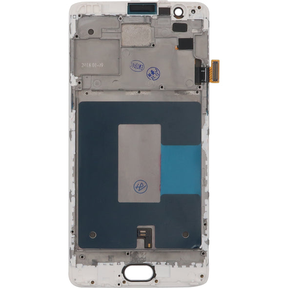 OnePlus Three LCD with Touch + Frame White