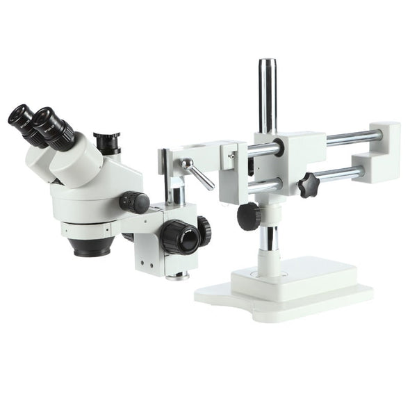 SZM7045-STL2 Double-Arm Boom Trinocular Stereo Zoom Industrial Microscope with LED lights- 90X