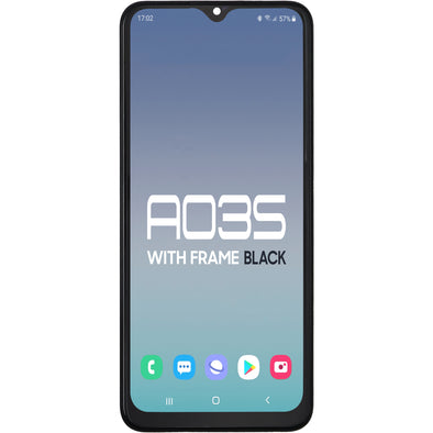 Samsung A03S A037M LCD With Touch Black + Frame (Type-C )