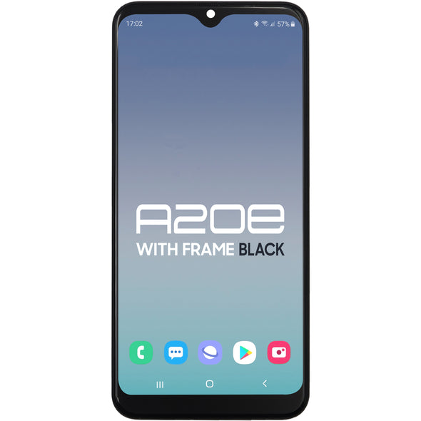 Samsung A20e A202 LCD with Touch + Frame Black