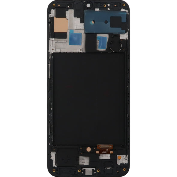 Samsung A50 (A505F)  2019 LCD with Touch + Frame Black Service Pack w/ Fingerprint Sensor