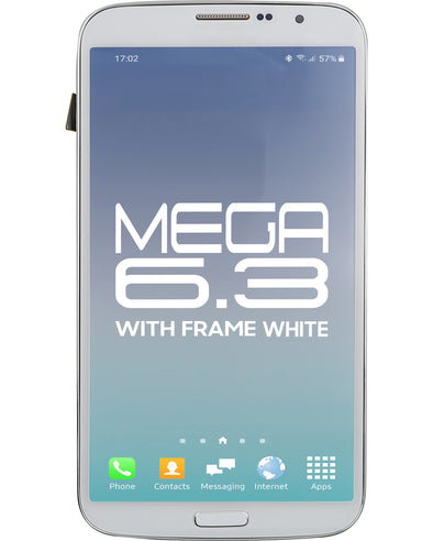 Samsung Mega 6.3 LCD with Touch + Frame White AT&T