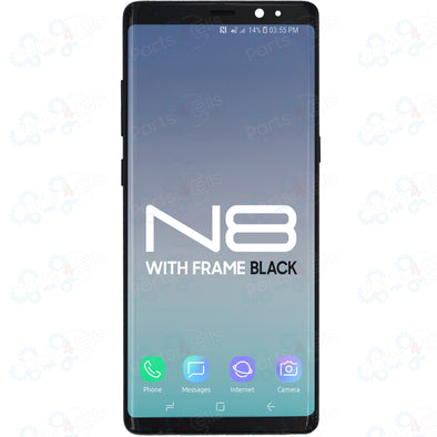 Samsung Note 8 LCD With Touch + Frame Black