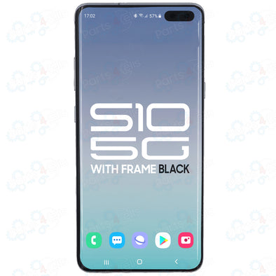 Samsung S10 5G LCD with Touch + Frame Majestic Black SERVICE PACK