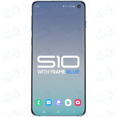 Samsung S10 LCD with Touch + Frame Prism Blue SERVICE PACK