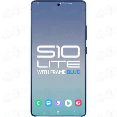 Samsung S10 Lite LCD with Touch + Frame Prism Blue SERVICE PACK