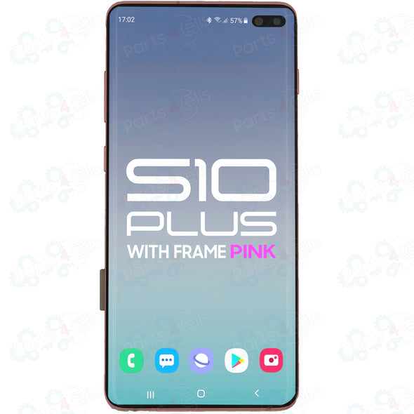 Samsung S10 Plus LCD with Touch + Frame Flamingo Pink