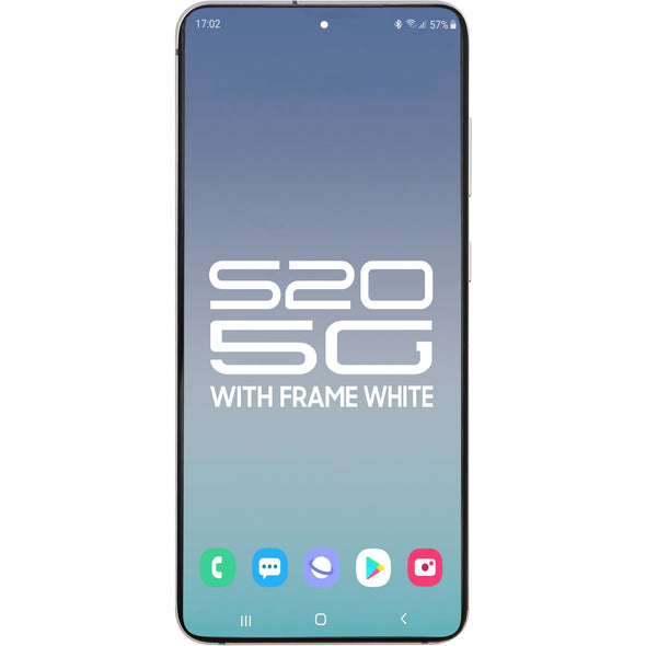 Samsung S20 5G LCD with Touch + Frame Cloud White SBI (Not Compatible w/ Verizon 5G UW Model)