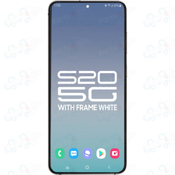Samsung S20 5G LCD with Touch + Frame Cloud White SERVICE PACK