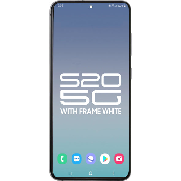Samsung S20 5G LCD with Touch + Frame Cloud White (Compatible w/ Verizon Model) B Grade  (OEM PULL)
