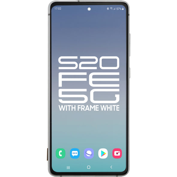 Samsung S20 FE 4G/5G LCD with Touch + Frame Cloud White SERVICE PACK