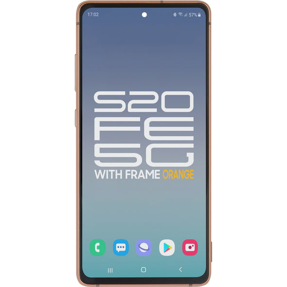 Samsung S20 FE 5G LCD With Touch + Frame Cloud Orange