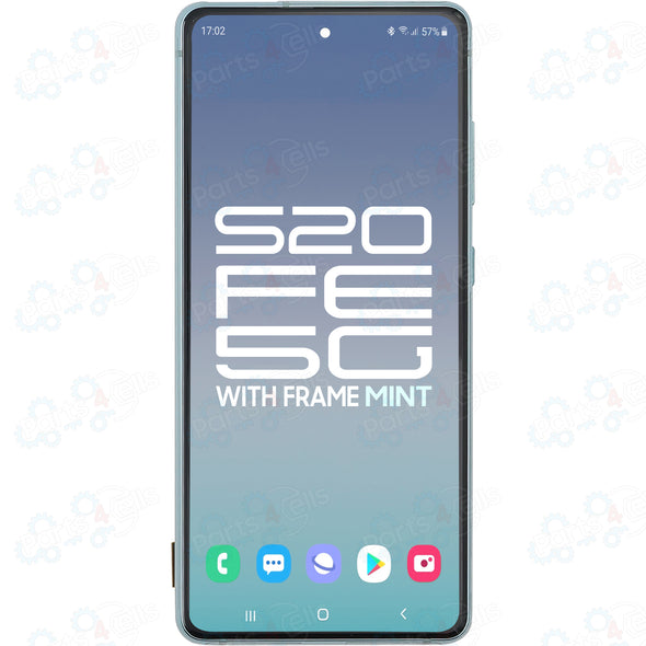 Samsung S20 FE 4G/ 5G LCD with Touch + Frame Cloud Mint SERVICE PACK