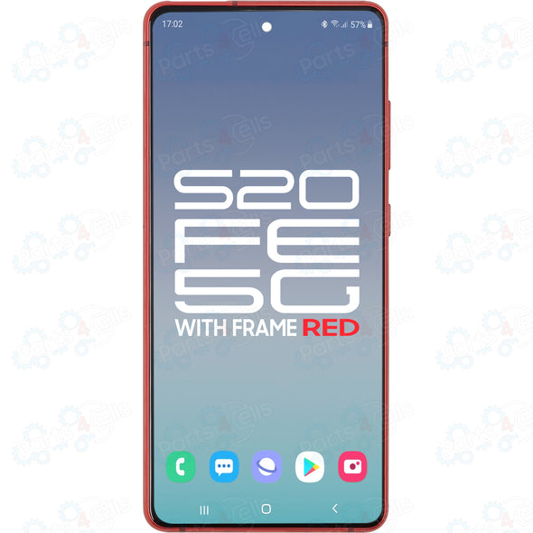 Samsung S20 FE 4G/5G LCD with Touch + Frame Cloud Red SERVICE PACK