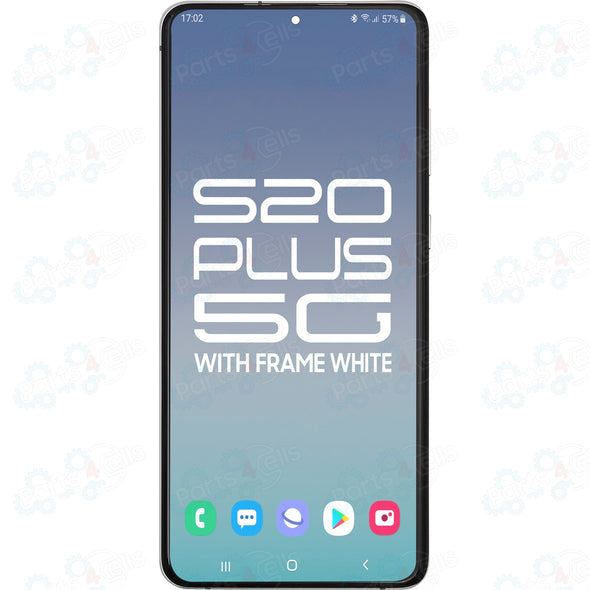 Samsung S20 Plus 5G LCD with Touch + Frame Cloud White