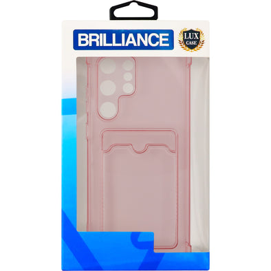 Brilliance LUX Samsung S22 Plus Anti-Drop Card Holder Case Pink