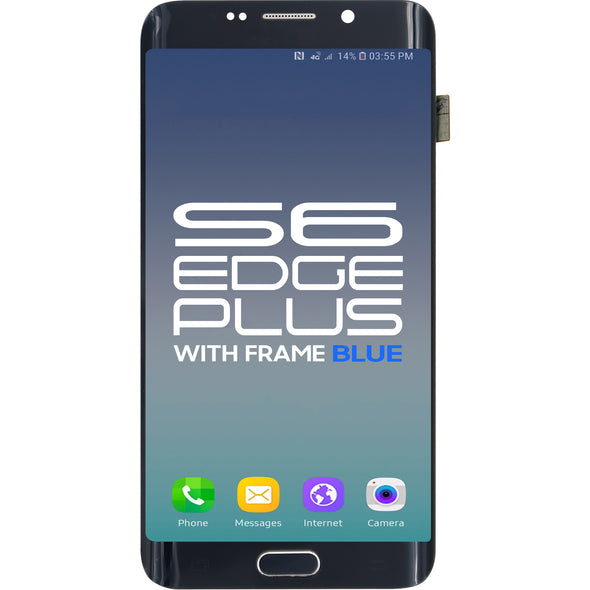 Samsung S6 Edge Plus LCD With Touch + Frame Blue INTERNATIONAL ONLY