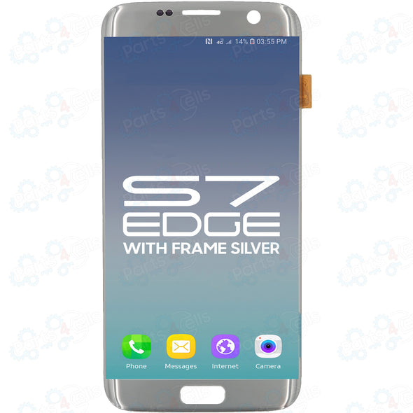 Samsung S7 Edge LCD With Touch + Frame Silver