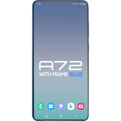 Samung A72 A725 20201 LCD With Touch + Frame Awesome Blue OLED