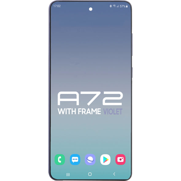 Samung A72 A725 2021 LCD With Touch + Frame Awesome Violet OLED
