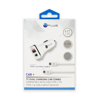 Uplus iPhone Cable Fast Charging Dual Car Charger 3.0A