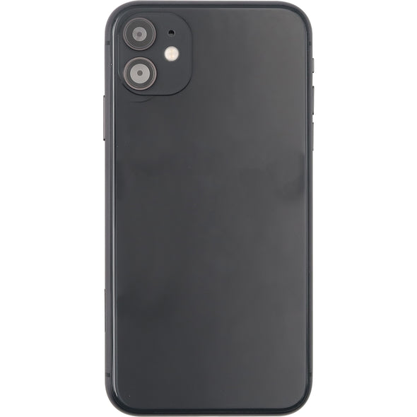 iPhone 11 Back Housing w/ Small Parts Black (No Logo)