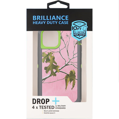 Brilliance HEAVY DUTY iPhone 11 Pro Camo Series Case Pink and Green