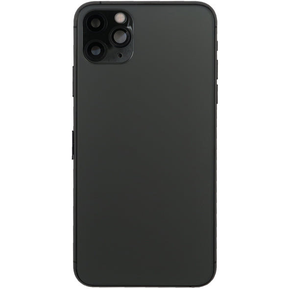iPhone 11 Pro Max Back Housing w/ Small Parts Black (No Logo)