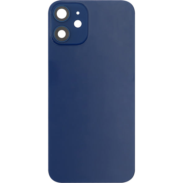 iPhone 12 Mini Back Glass Door w/ Camera Lens Blue (No Logo)